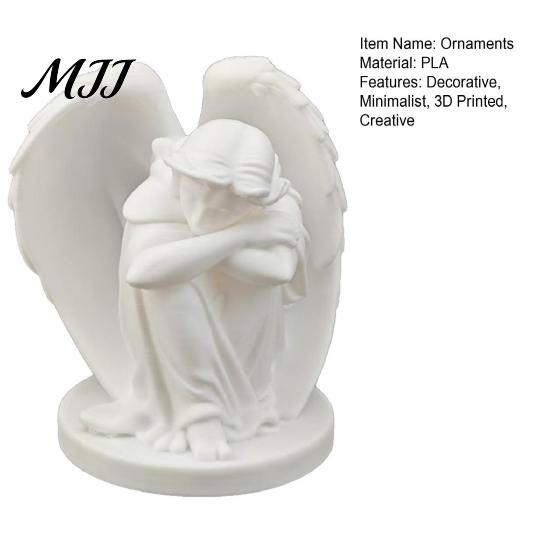 Retro Desktop Decorations 3D Printed Sleeping Angel Ornament, Minimalist Figurine Cute Decor Decor, Aesthetic Sculpture for Home Office Shelves