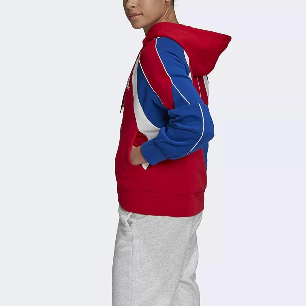 Adidas Colorblock Full Zip Hoodie Women Hoodies Red FS2455
