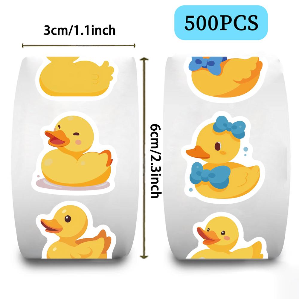 500Pcs Duck Stickers Animal Sticker Diy Gift Decoration Reward Learning Art Stickers Suitable For Kettles Books Mobile Phones