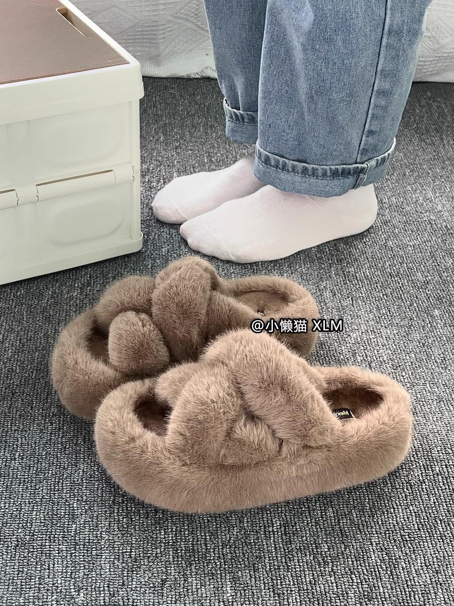 

Тапочки Mao Mao женские 2025 осень и зима новые на толстой подошве плюшевые шерстяные туфли интернет-знаменитость универсальный зарубежный стиль домашние хлопковые швабры 40 хаки