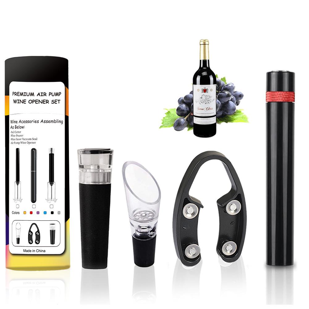 

Aluminum Alloy Air Pressure Wine Opener Bar Accessories Vacuum Wine Bottle Corkscrew 6