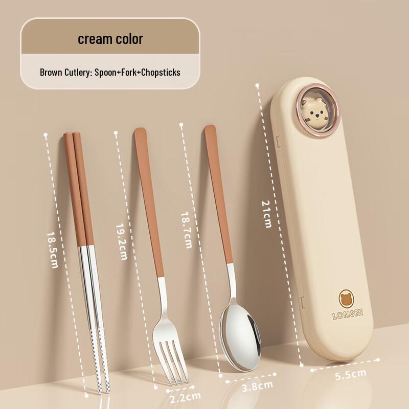 Lexiaoman 304 Stainless Steel Portable Cutlery Set