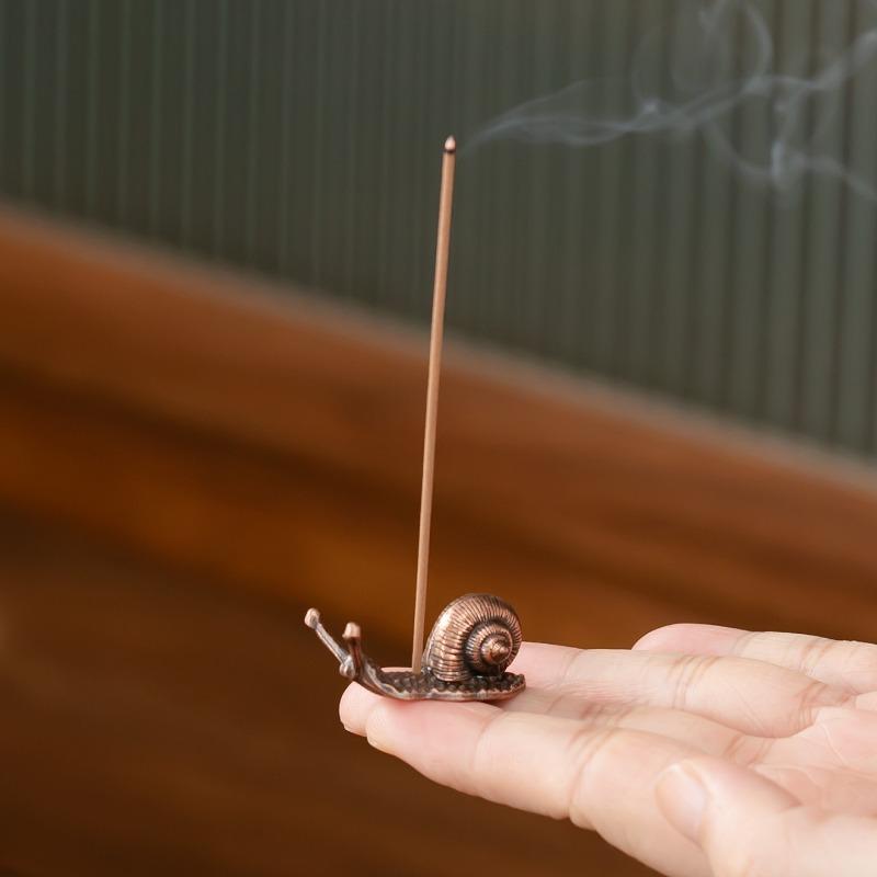 Durable Antique Snail Incense Burner Air Purification Metal Ornament Home Decoration Bonsai Incense Creative Crafts Figurines
