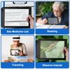 A4 Full Page Magnifying Glass No Battery Needed Portable Magnifier with Large Viewing Area for Reading, Crafting, Medical Charts for Elderly