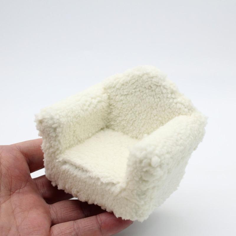 OB11 tiny house tiny Couch Soft Single Armchair With Decorative Pillow Compact Furniture Model