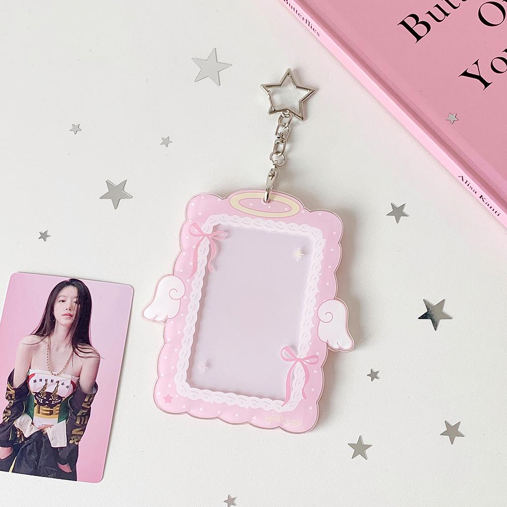 Original Angel Wings Three-Inch Instax Protective Card Sleeve - Small Card Display Storage with Pendant.
