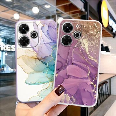 Mermer Yumuşak Silikon Kılıf Xiaomi Redmi Note 13 Pro 13C 14T 15 Poco C65 Samsung A55 A35 M34 M35 S24 Huawei Honor 200 iPhone Realme Darbeye Dayanıklı Kapak