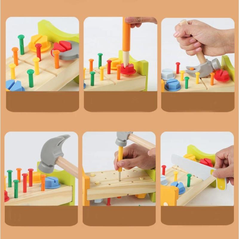 Kids Tool Bench Workshop Workbench Construction Toys for Kids Educational Preschool Learning Montessori Toys Learning Sensory Toy