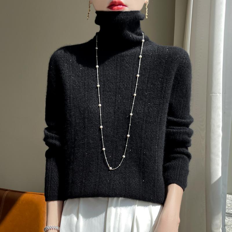 Kashmirgenser for kvinner Qinghe kashmir 30% kashmir 70% ull høst og vinter genser varm og moteriktig