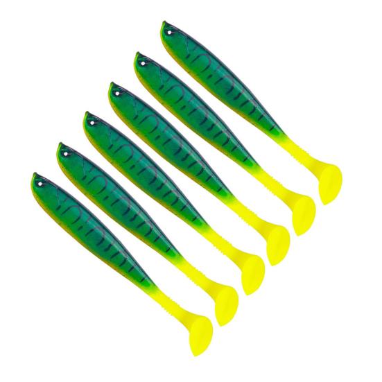 6Pcs Fishing Lure Soft Baits Set Simulation T-Tail Swimbait Professional Bionic Bait Reusable Freshwater Saltwater Artificial Bait Bass Fishing Lures
