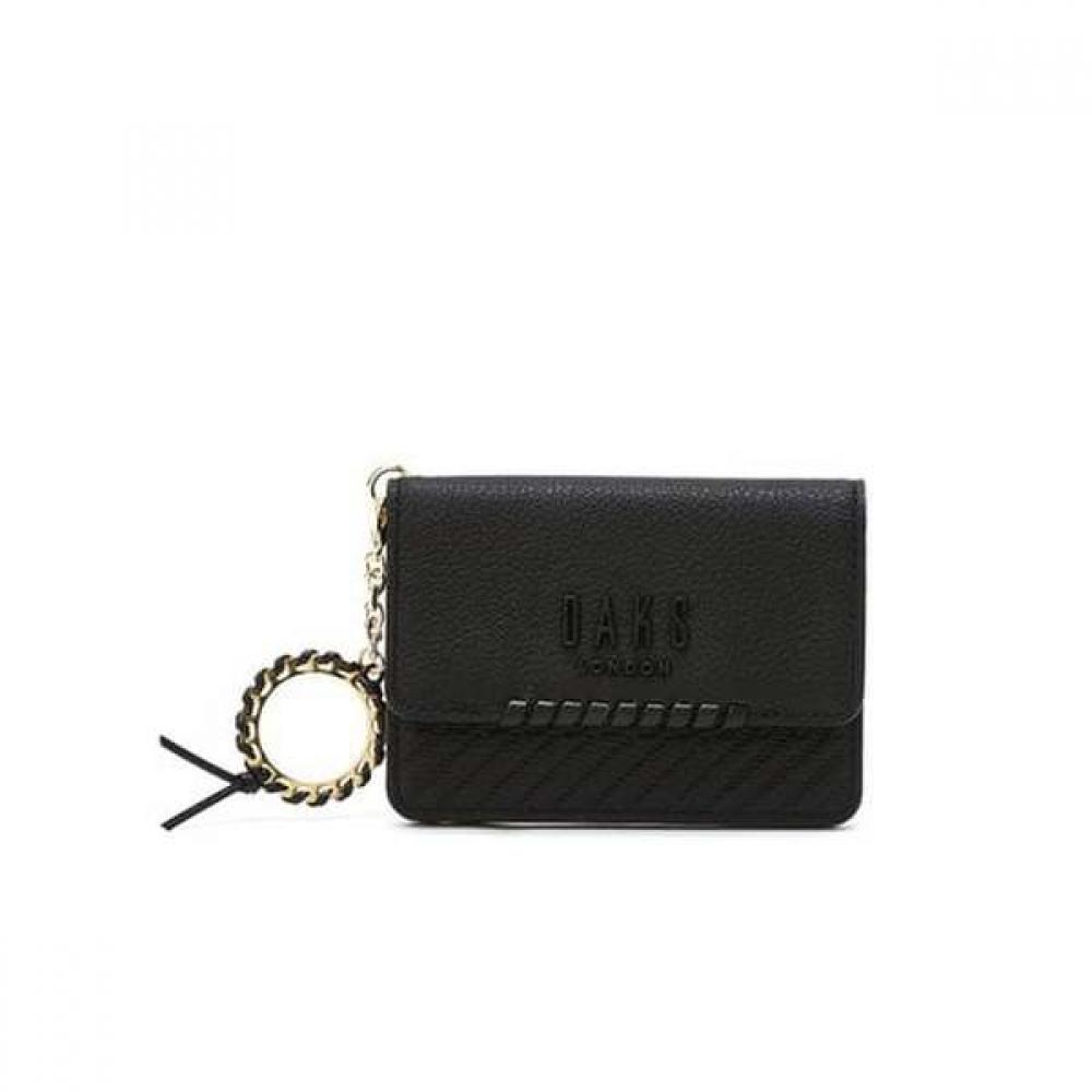 Daks Black Pattern Leather Card Wallet Dcho4e172bk