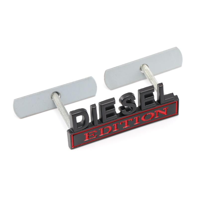 Diesel Logo Edition Emblem Badge Front Hood Grille Car Sticker for Jeep Compass Renegade Ford RS200 F150 F250 F350 Silverado RAM AF3