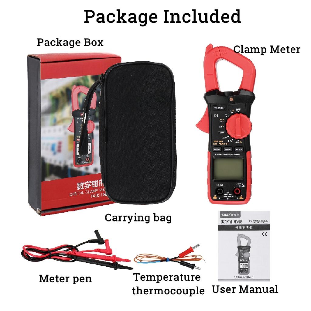 New Digital Clamp Meters AC/DC Current Voltage True RMS Mini Auto Range VFC Capacitance Non Contact Multimeter
