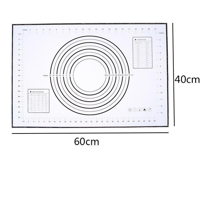 

Антипригарный силиконовый коврик для выпечки, коврик для замешивания теста, противень для выпечки 40x60 см чёрный