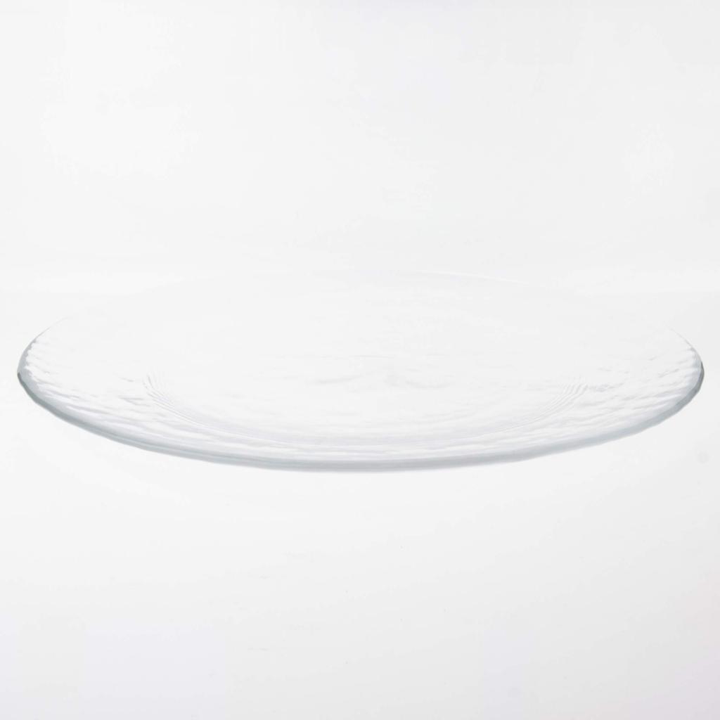 Toyo Sasaki Glass Universe Plate 270, Made in Japan, Large Round Plate, Glass Dish, Tableware, 46067