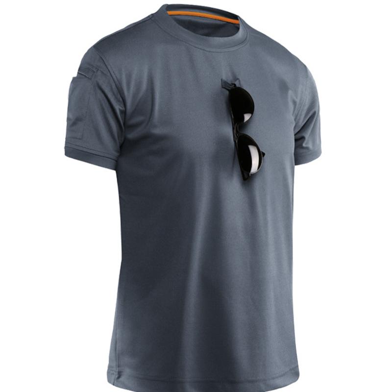IELGY Outdoor T-shirt Men's Loose Large Size Casual Short-sleeved Stretch And Quick-drying Camouflage Training T-shirt Outdoor Short-sleeved Men