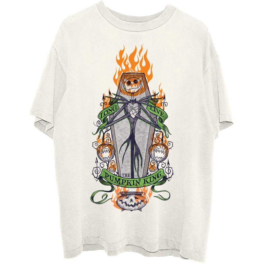 Men s Disney The Nightmare Before Christmas Orange Flames Pumpkin King T-shirt S разноцветный