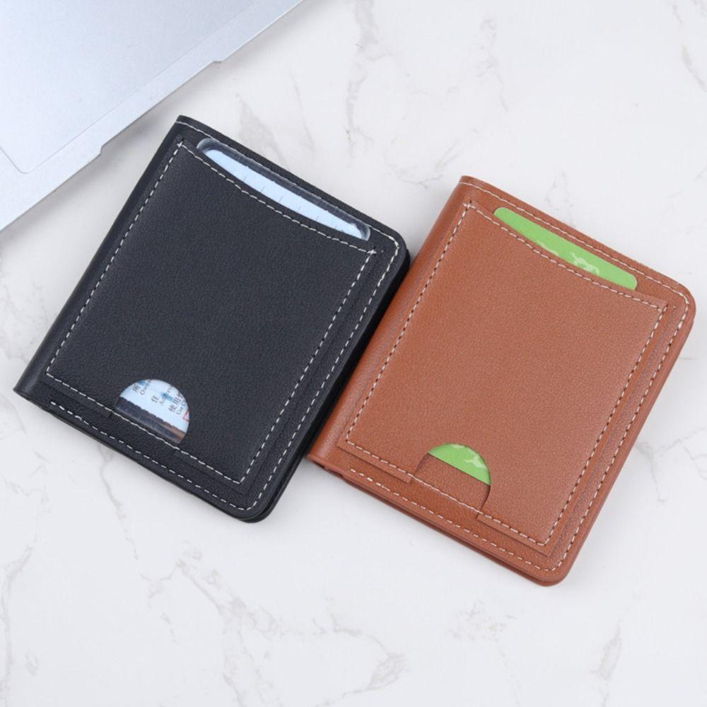 

PU Leather Short Wallet Vertical Coin Purses New Money Bag Men