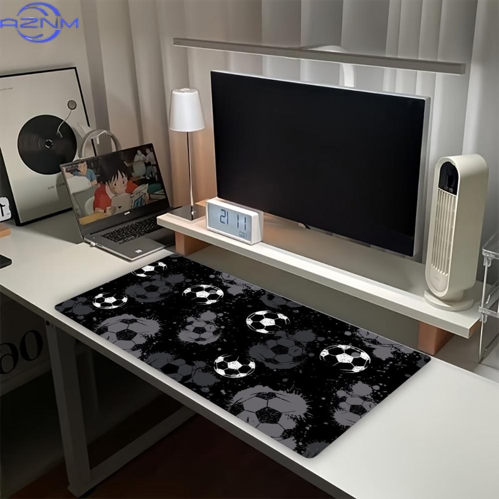 Soccer Football Large Gaming Mouse Pad Nonslip Rubber Base Stitched Edge Keyboard Mat For Pc Gamer Laptop Office Desktop