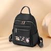 Embroidery Backpack Women's 2025 Summer New Fabric Embroidery Schoolbag Fashion Mother Bag Travel Women's Backpack