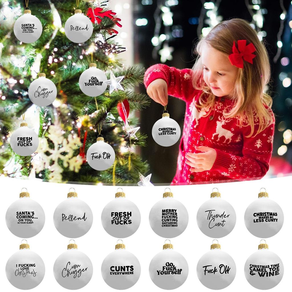 12pcs Large Handmade Black Christmas Balls Ornament, New Christmas Tree Decorations,-proof Xmas Decor, Christmas Holiday Party