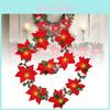 Weihnachts-Poinsettia Lichterkette LED Bunte Feiertagsgirlande DIY Dekoration