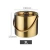 Stainless Steel Double Walled Ice Bucket Beverage Tub Cooler Bucket Comfortable Carry Handle for KTV Bar Whiskey Beer Tools