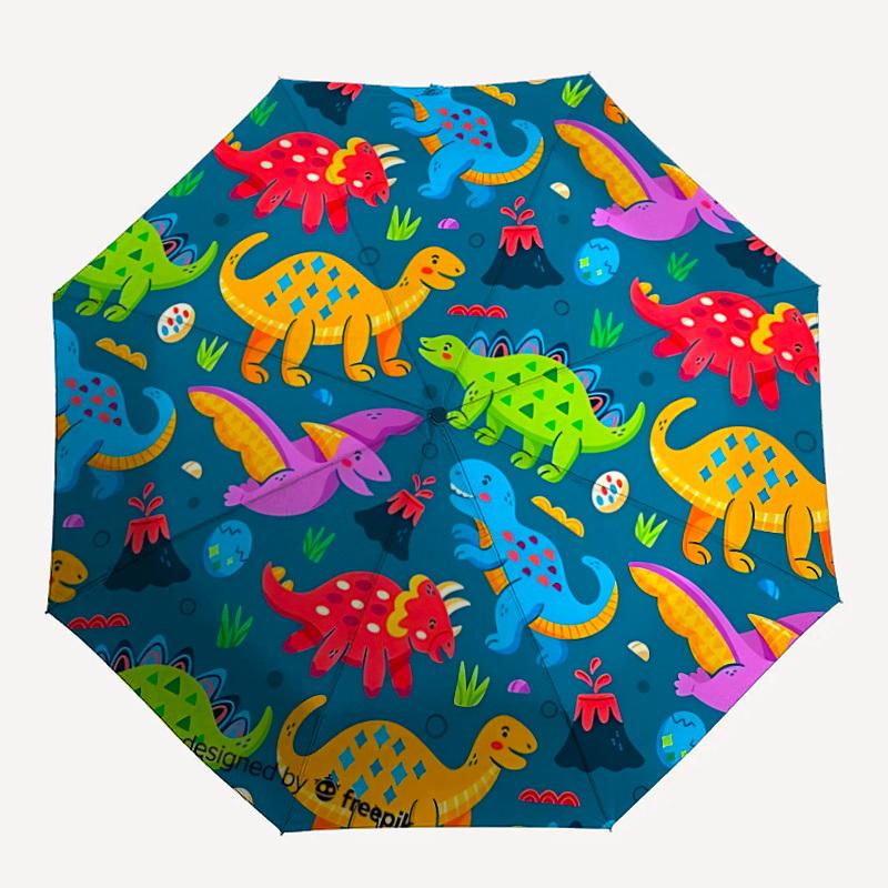 

1pc Dinosaur Pattern Automatic Open/Close Umbrella with Windproof, 8-Rib Sturdy Canopy, Durable Ribs, Ideal for Gifts yy251117017