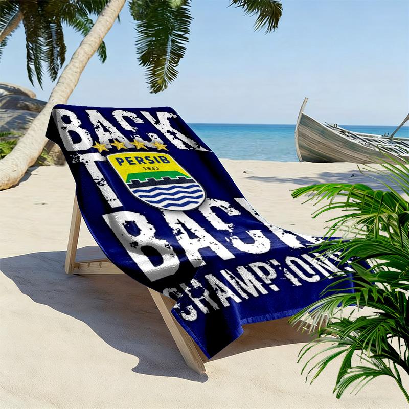 Persib Bandung Print Beach Towel, Large Soft Quick Dry Towel for Beach Camping Swimming