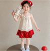 Girls Summer Polka Dot Sling Dress Set Cute and Stylish