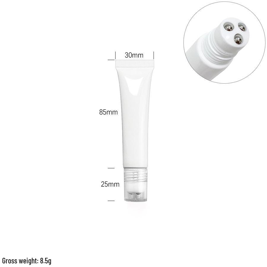 10g-30g Soft Tube Eye Cream with Three Roller Balls & Stainless Steel Roller Ball Bottle
