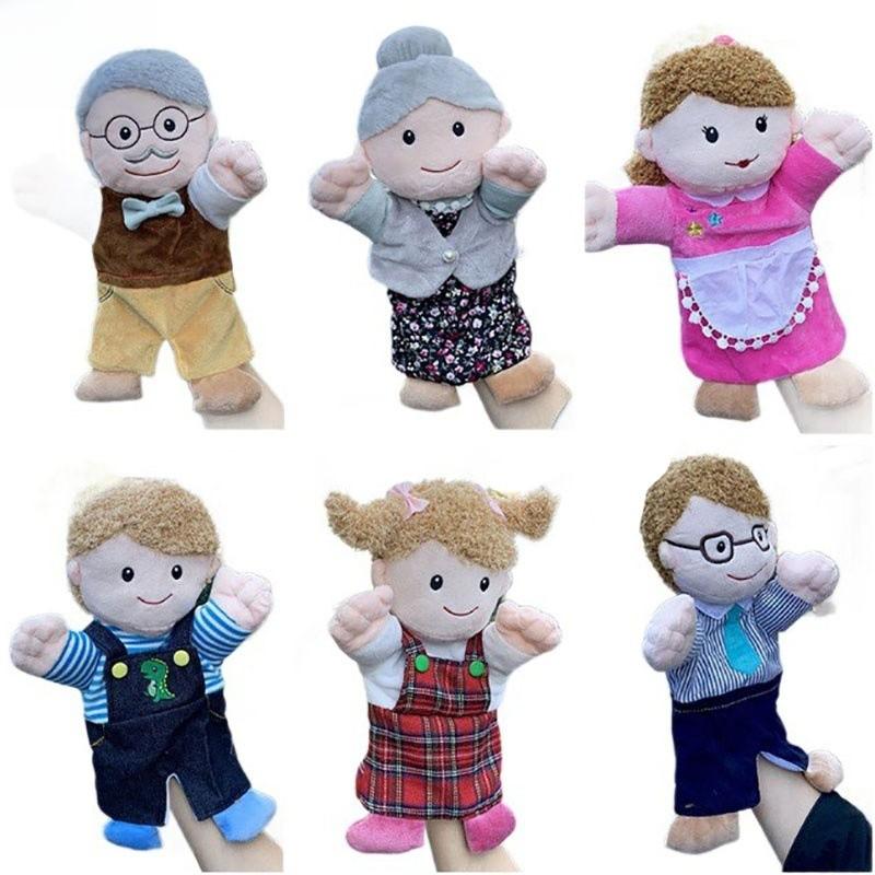 Plush Family Storytelling Hand Puppet Toy With Soft Material For Doll Children