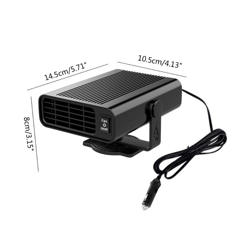 120W 12V Collapsible Car Heaters Portable Fast Demisting Defroster with Lighters Plug for Car SUV Truck & Trailer
