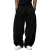 Men’s Baggy Sweatpants Wide-Leg With Elastic Drawstring Waist, Casual Joggers With Deep Pockets Cozy Fleece