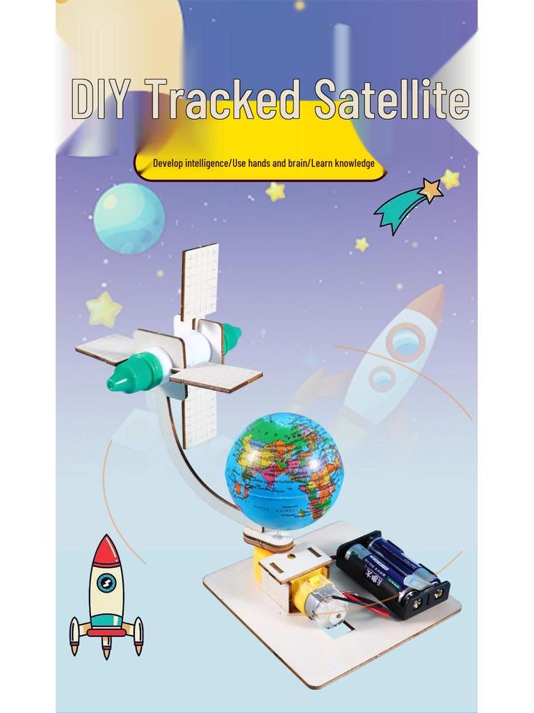 Handmade Geosynchronous Satellite Model: DIY Rotating Orbit for Space Science.