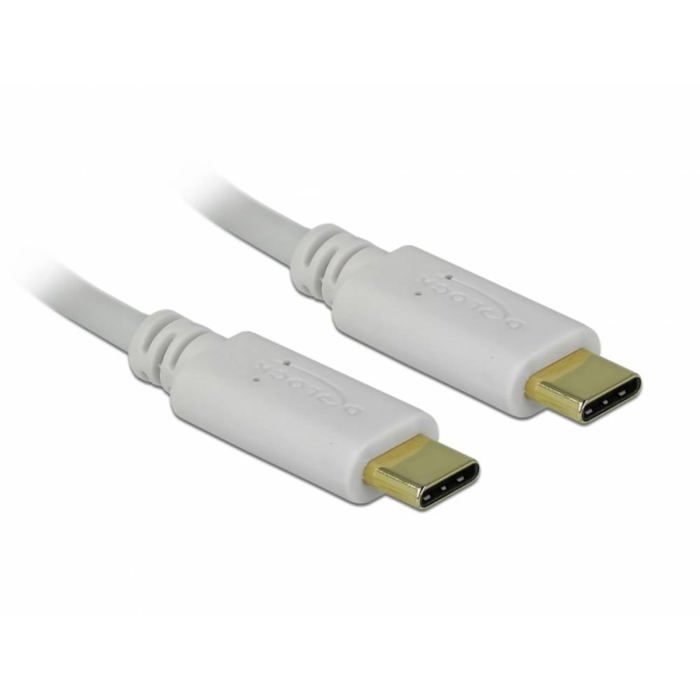 Delock Câble USB-C USB-C® Mâle, USB-C® Mâle 0.15 M Blanc 85357