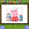 Happy Birthday Peppa Pig Image Backgrounds Suitable For Boys And Girls Parties Parties And Birthday Celebration Banners