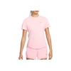 Nike Swoosh Round Neck Quick-Dry Casual Short Sleeve Fitness Top Women Tops Pink HM9699-607
