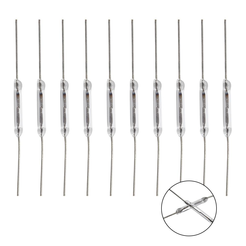 Interruptor Reed 0,5A 100VDC 10W 14*2mm Vidro Normalmente Aberto