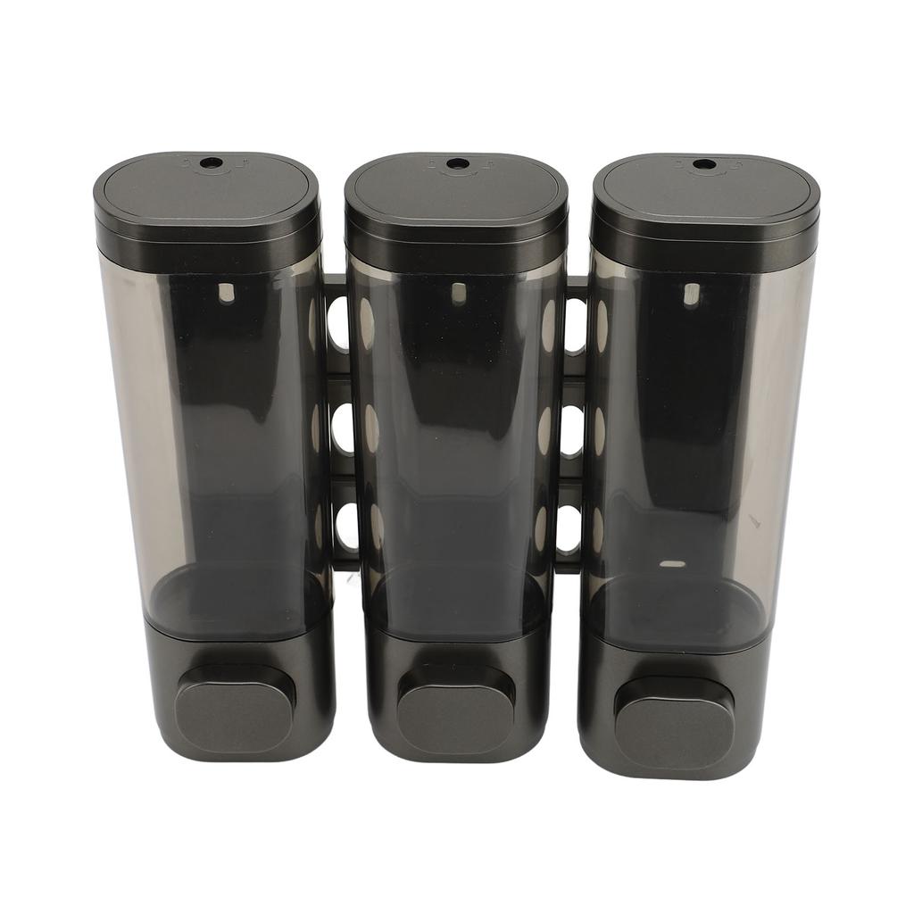 3 i 1 300 ml Trykk Flytende Såpedispenser Veggmontert Bad Dusj Sjampo Balsam