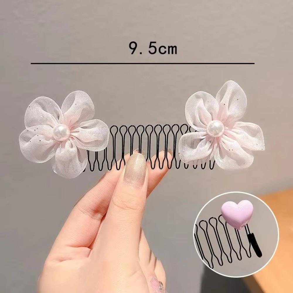 Nuovo pettine colorato a forma di cuore, pettine per capelli a estrazione a forma di stella, fascia per capelli con fiocco, filo invisibile, copricapo antiscivolo, per bambini e bambine