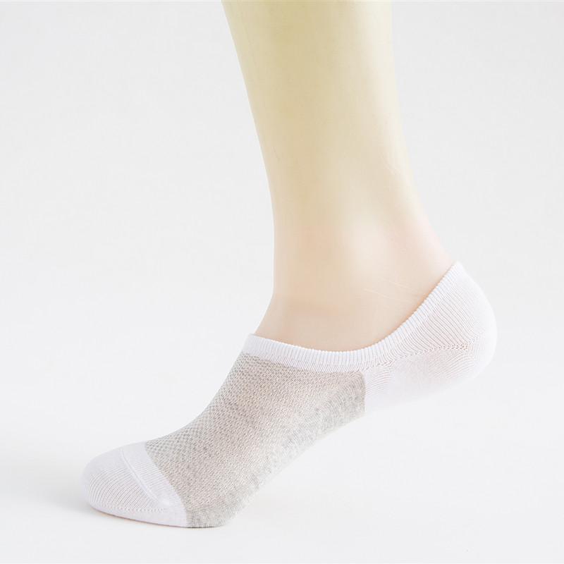 

5 пар модных бамбуковых волокон нескользящие силиконовые невидимые компрессионные носки мужские носки до щиколотки дышащие мужские хлопковые носки-лодочки Meias Size Suit For 35-43