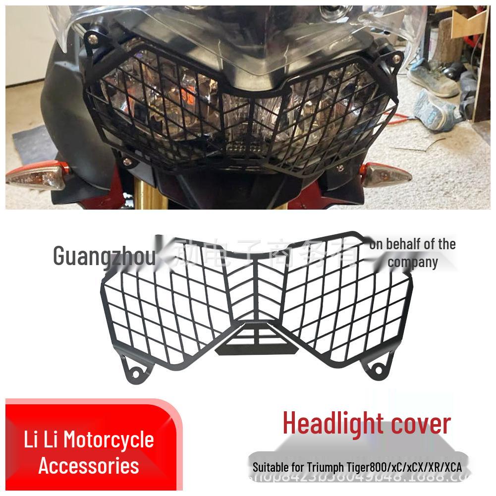 Защитная решетка фары / Крышка фары для Triumph Tiger 800/1200XC - Мотоциклетная защитная сетка чёрный
