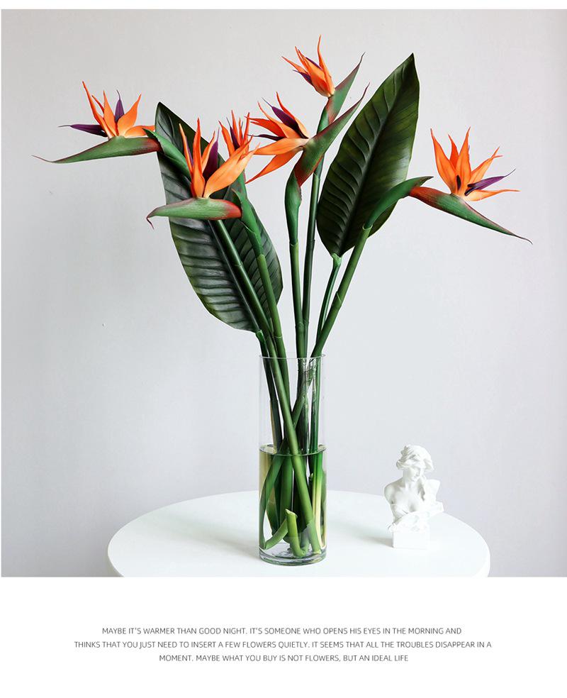 Large Artificial Rubber Bird of Paradise Flower for Home Decor & Wedding Photography