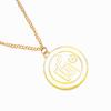 RUI RUI YU Men's and Women's  Necklace Gold Coin Skull-shape Pendant Alloy Golden Necklace