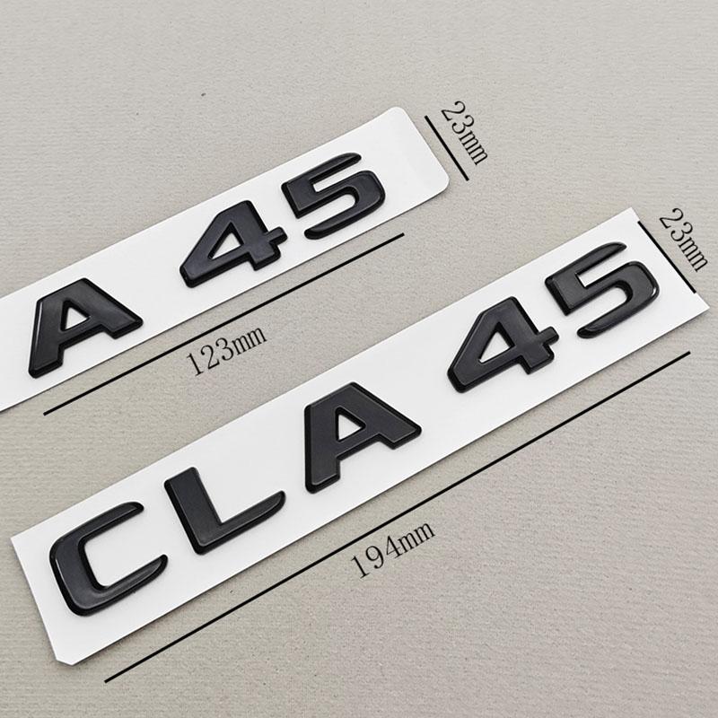 3D ABS Car Letters Logo Trunk Badge Emblem Sticker For Mercedes Benz A Series A45 CLA45 W169 W176 W177 C117 W118 Accessories