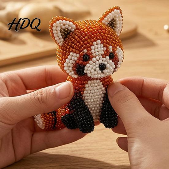 3D Beaded Animal DIY Kit Tiny Kit Beading with Instructions Handmade Colorful Bead Jewelry Cute Craft Set for Adults Beginners Teens Creative Arts