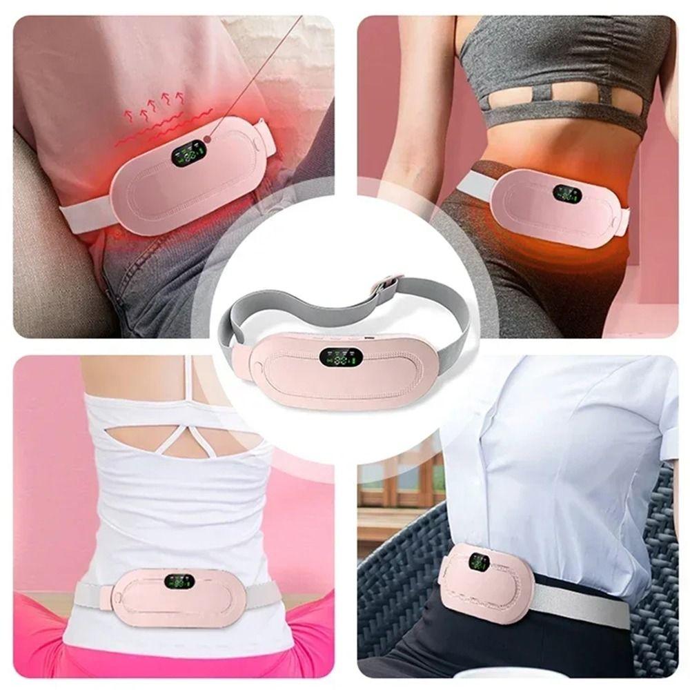 LED Display Smart Menstrual Heating Pad 4 Gear Massage Women Belly Warmer  Body Shaping