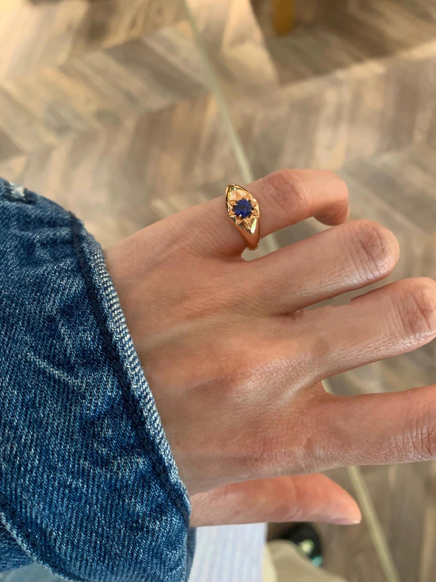 

1 шт., золотые кольца в виде звезд с синим цирконием для женщин, пар, изысканные, модные, элегантные, темпераментные, помолвочные украшения, подарки