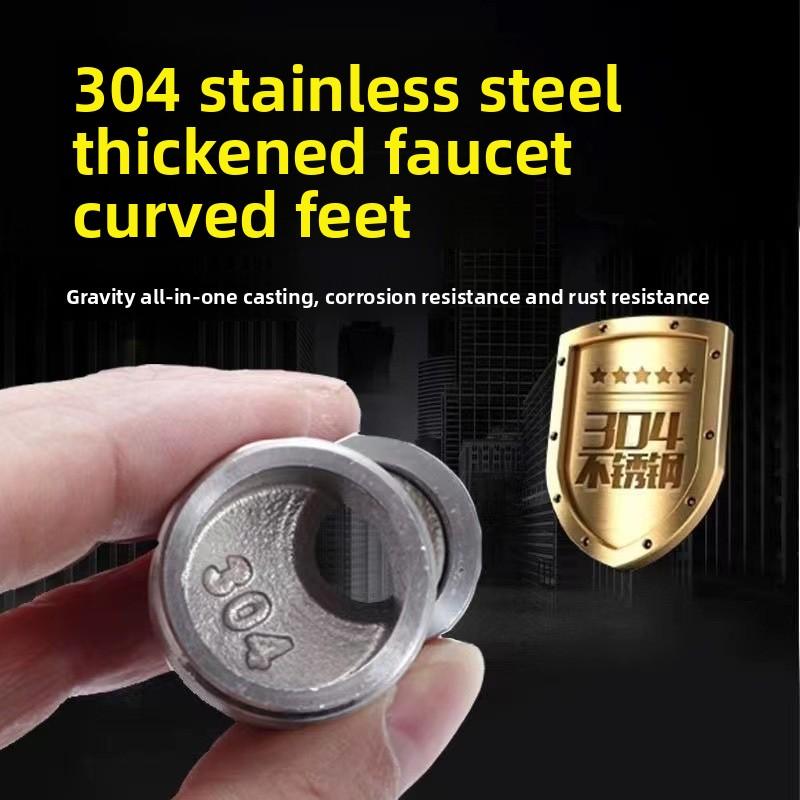 360 Degree Adjustable Faucet Angled Curved Foot Eccentric Screw Corner Tap Adapter Kitchen Faucet Accessories